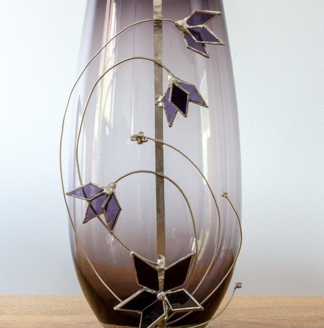Purple Decorated Vase