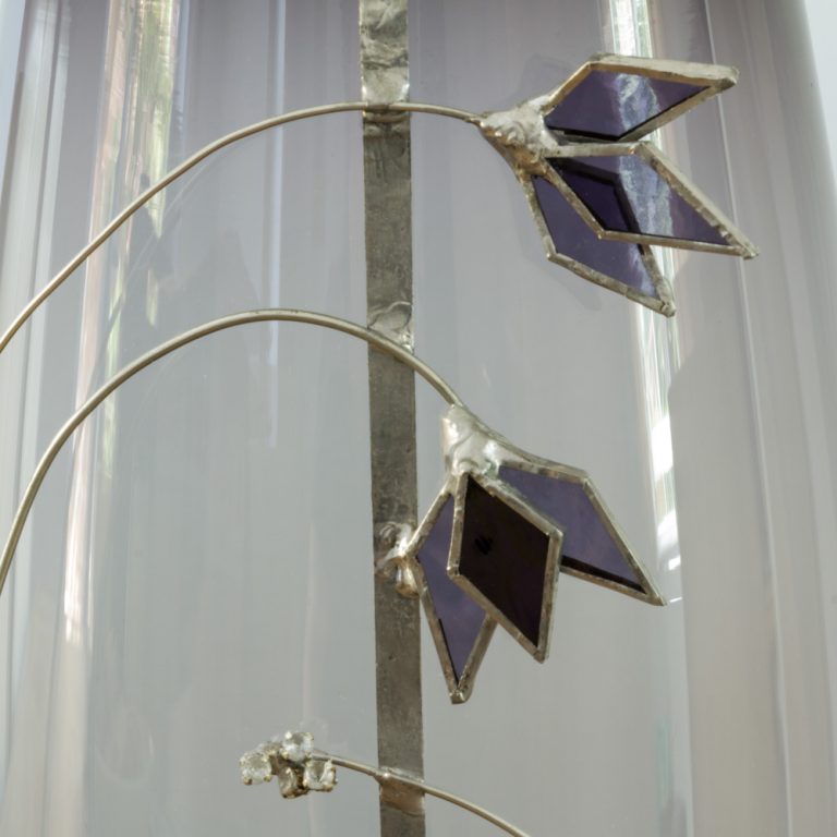 Purple Decorated Vase Orchid Stained Glass, Fareham