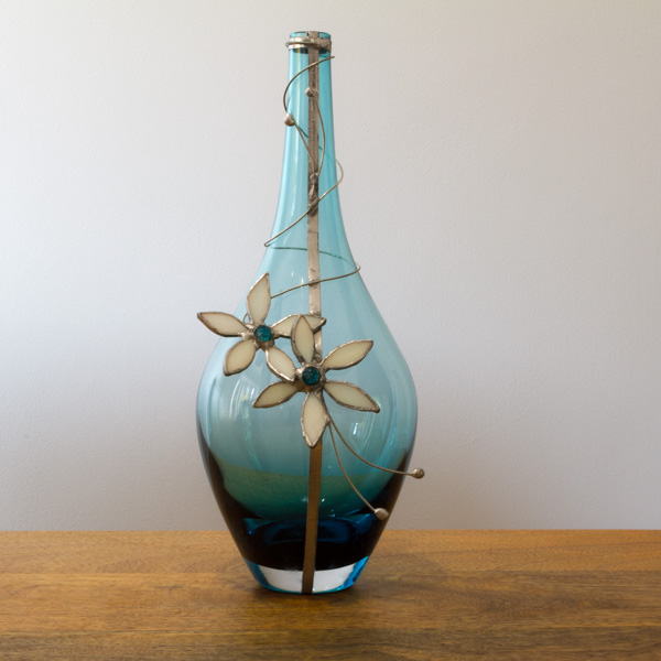 Tall Blue Vase