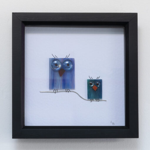 Twit-Twoo duo of lilac and turquoise owls