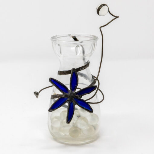 Little blue flower vase