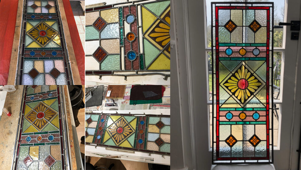 Stained glass window repair for Romsey client Orchid Stained Glass