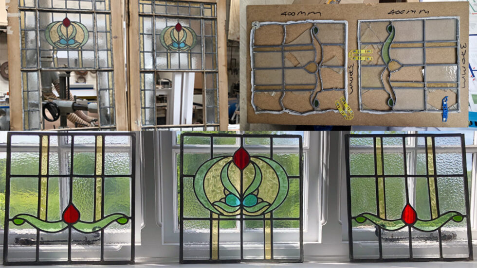 Victorian stained glass windows for London listed building Orchid