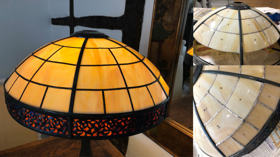 Stained glass lampshade transformation Orchid Stained Glass, Fareham